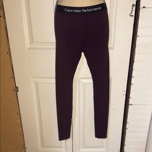 Calvin Klein Performance Purple Leggings Stretchy Athletic Wear